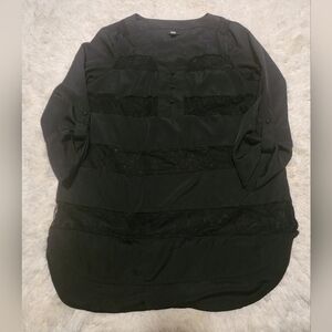 Mossimo Solid With Lace Stripe Detail 3/4 Sleeve Sz. XXL